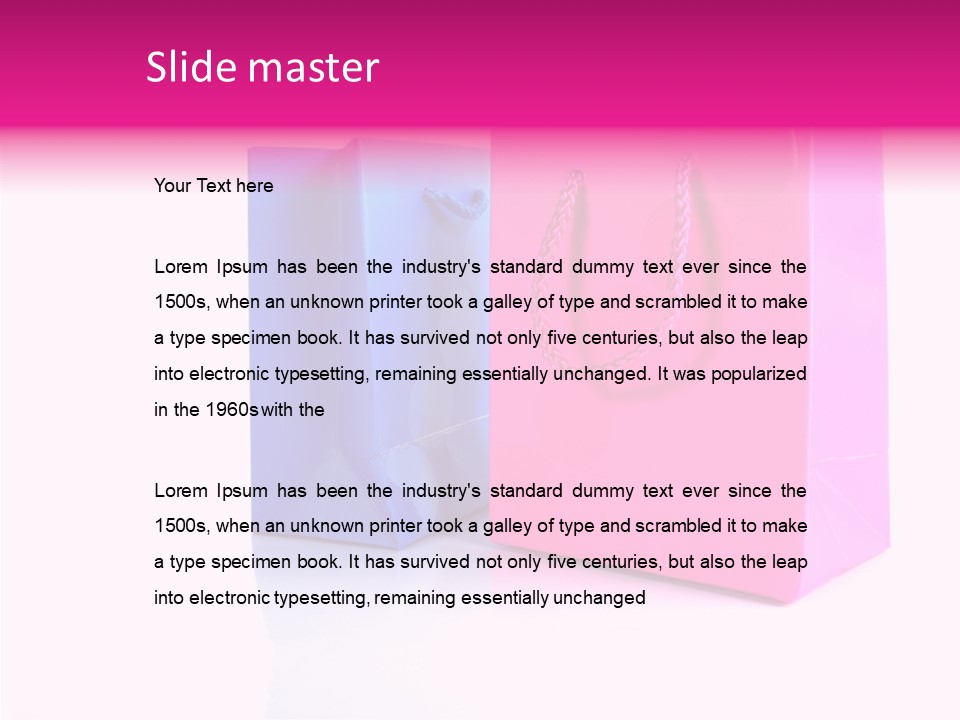 Bag Shop Blue PowerPoint Template