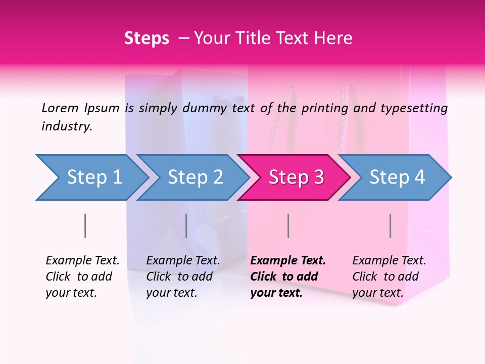 Bag Shop Blue PowerPoint Template
