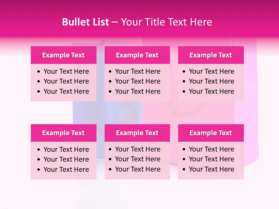 Bag Shop Blue PowerPoint Template