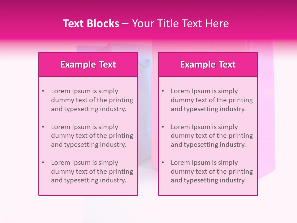 Bag Shop Blue PowerPoint Template