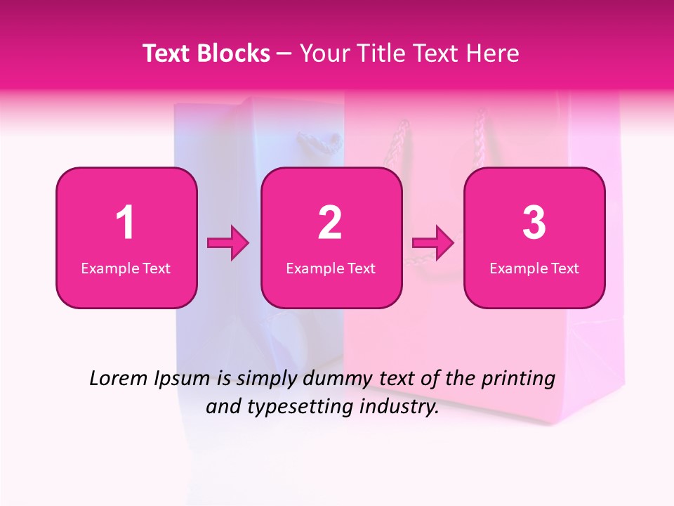 Bag Shop Blue PowerPoint Template