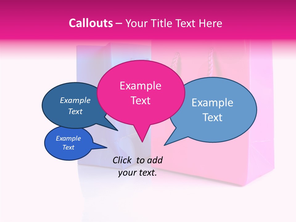 Bag Shop Blue PowerPoint Template