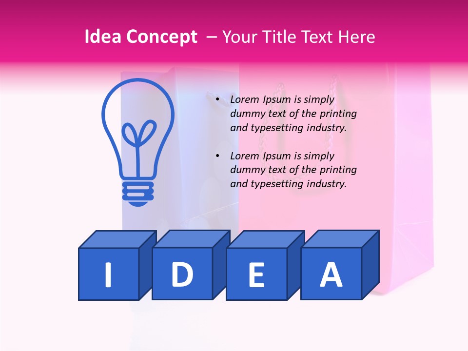 Bag Shop Blue PowerPoint Template