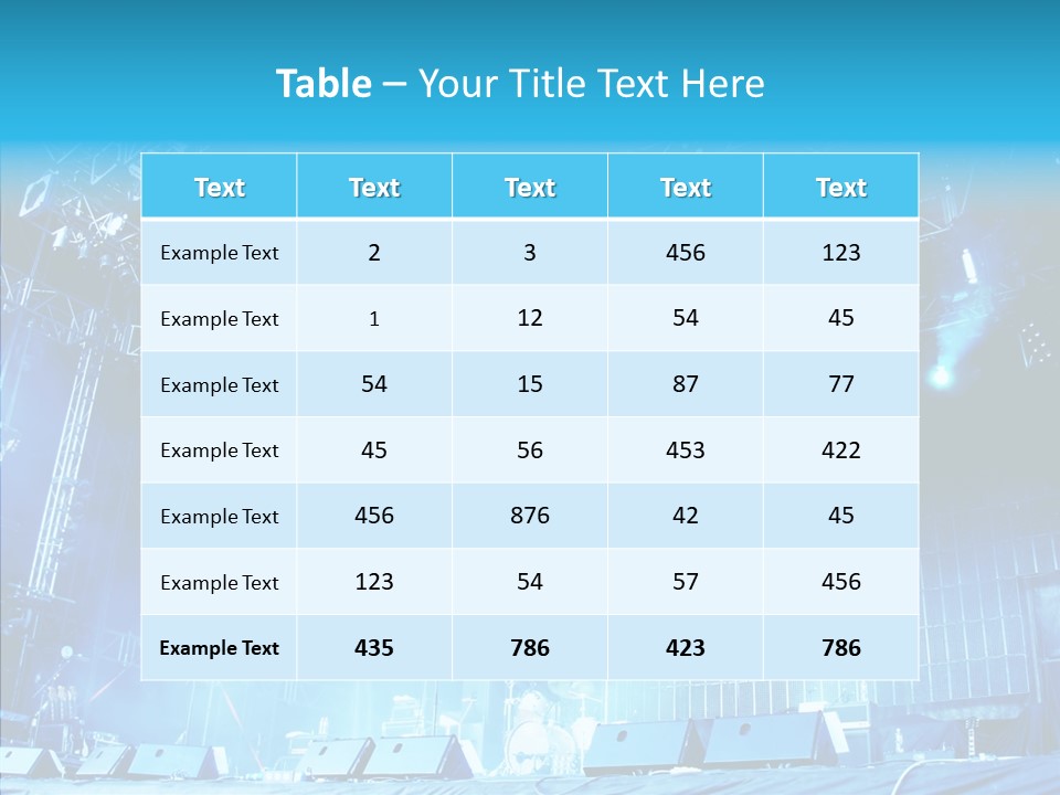 Equipment Showbiz Fest PowerPoint Template
