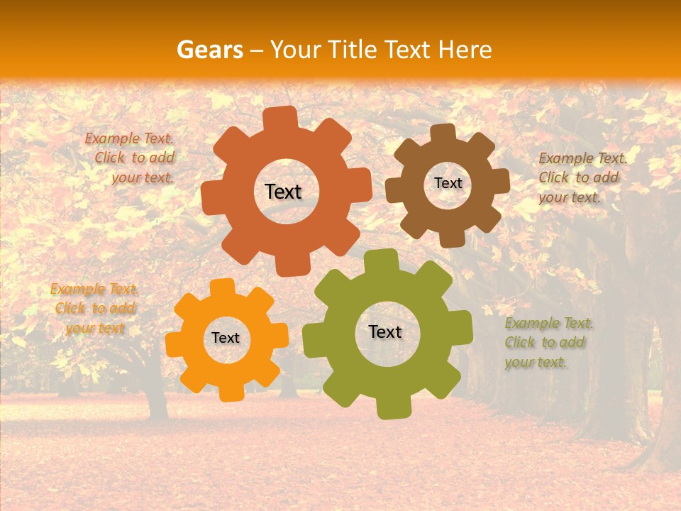 Color Red Gardening PowerPoint Template