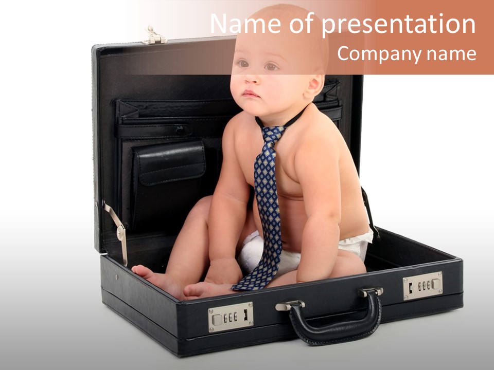 Over Isolated Baby PowerPoint Template