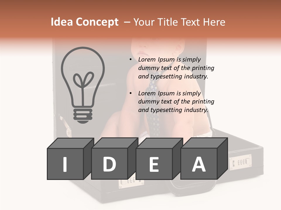 Over Isolated Baby PowerPoint Template