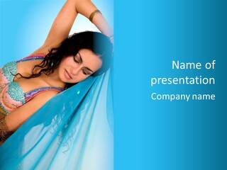 Girl Costume Indian PowerPoint Template