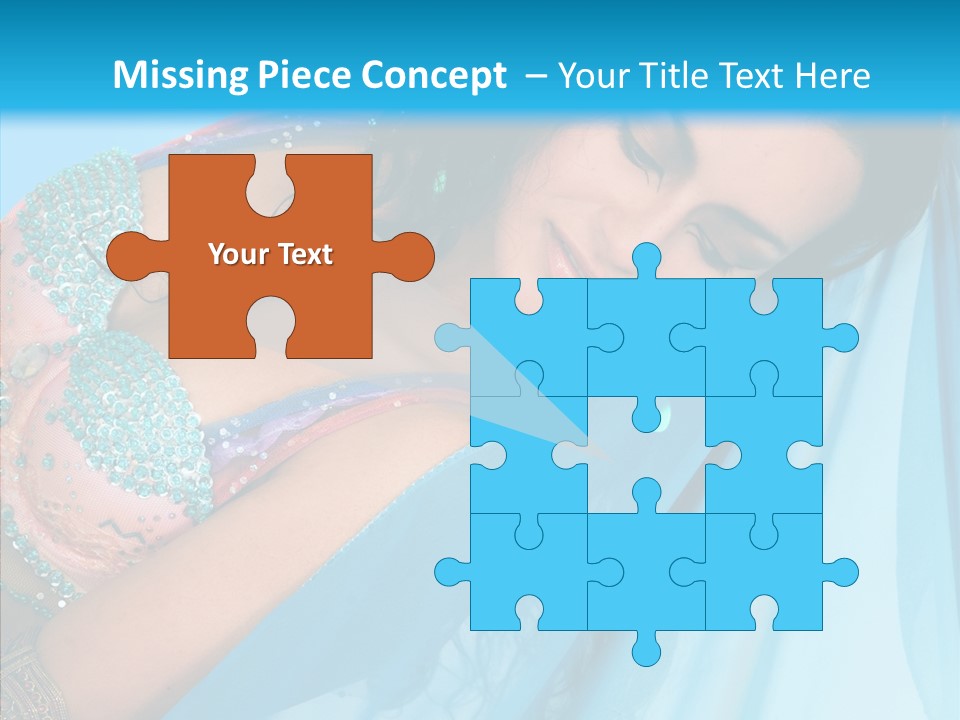 Girl Costume Indian PowerPoint Template