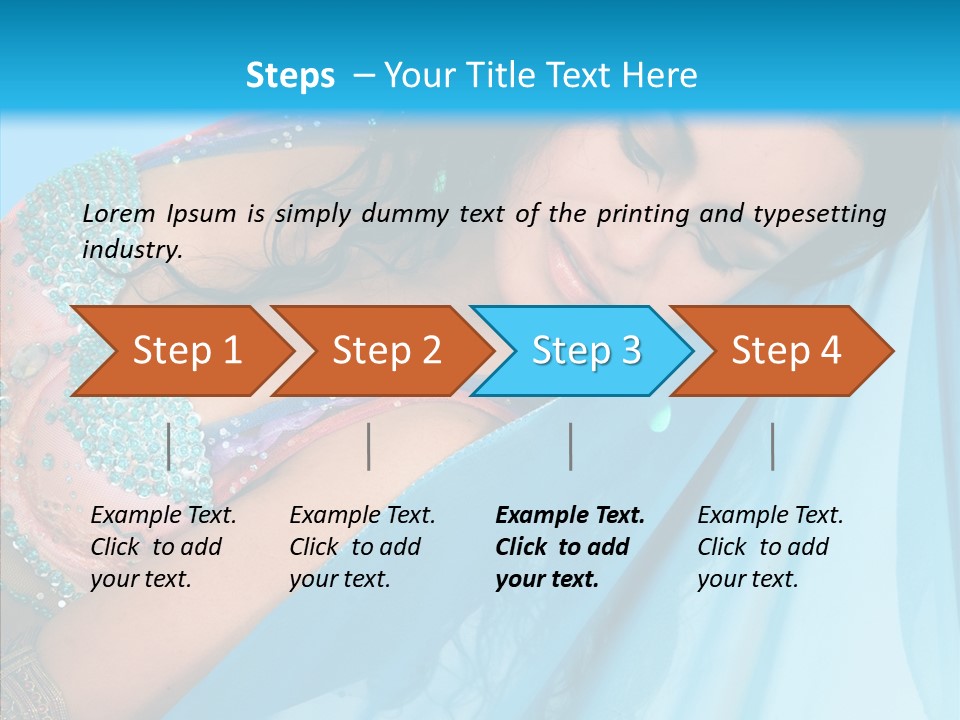 Girl Costume Indian PowerPoint Template