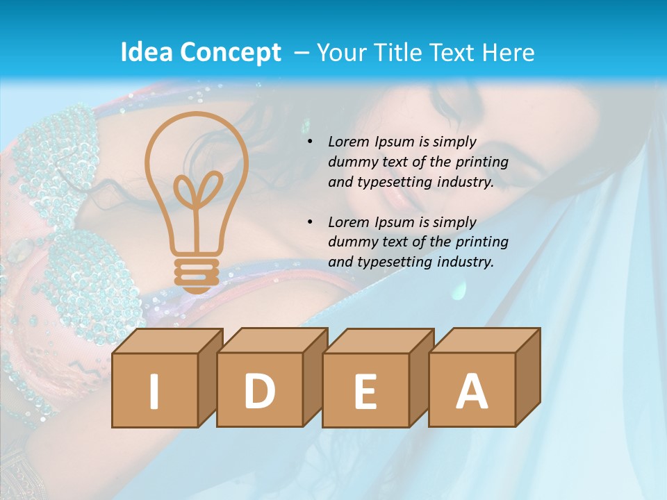 Girl Costume Indian PowerPoint Template