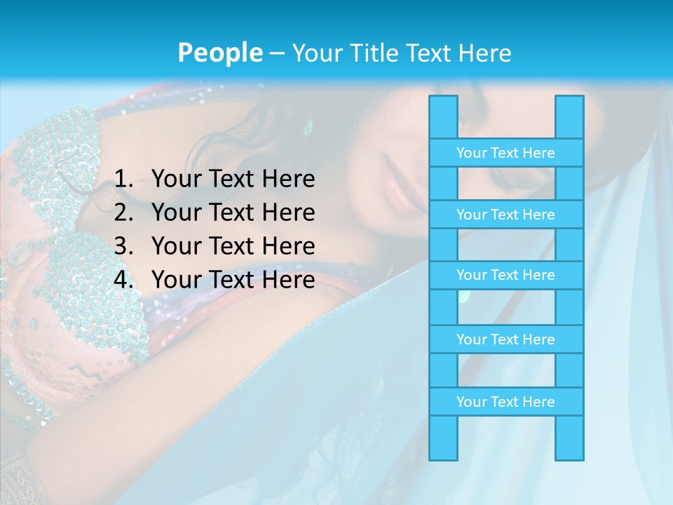 Girl Costume Indian PowerPoint Template