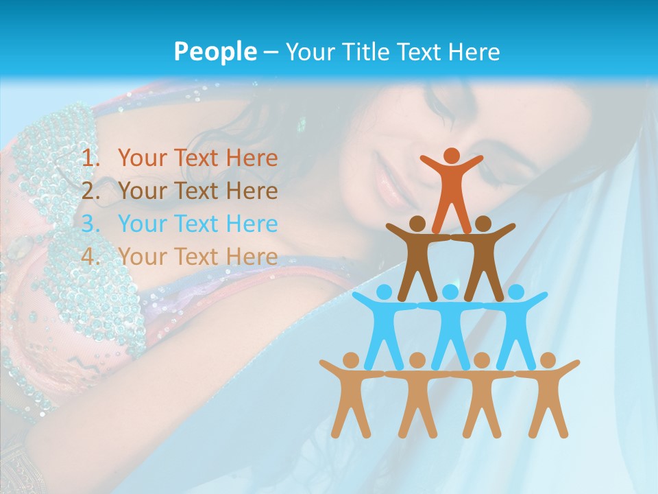 Girl Costume Indian PowerPoint Template