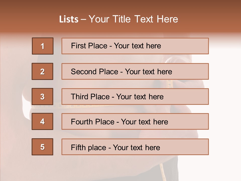 Belly Centimetre Fat PowerPoint Template