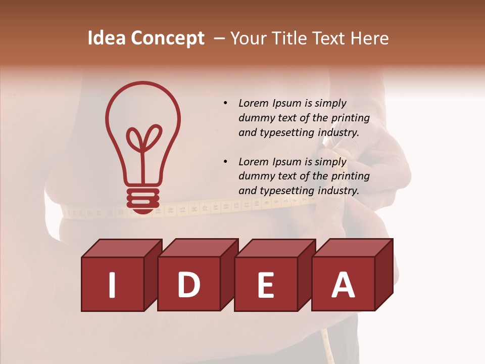 Belly Centimetre Fat PowerPoint Template