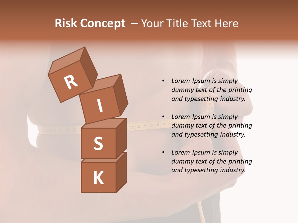 Belly Centimetre Fat PowerPoint Template