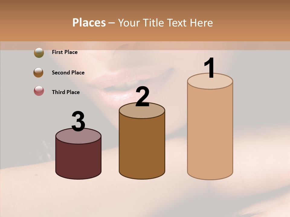 Posing Teenager Beauty PowerPoint Template