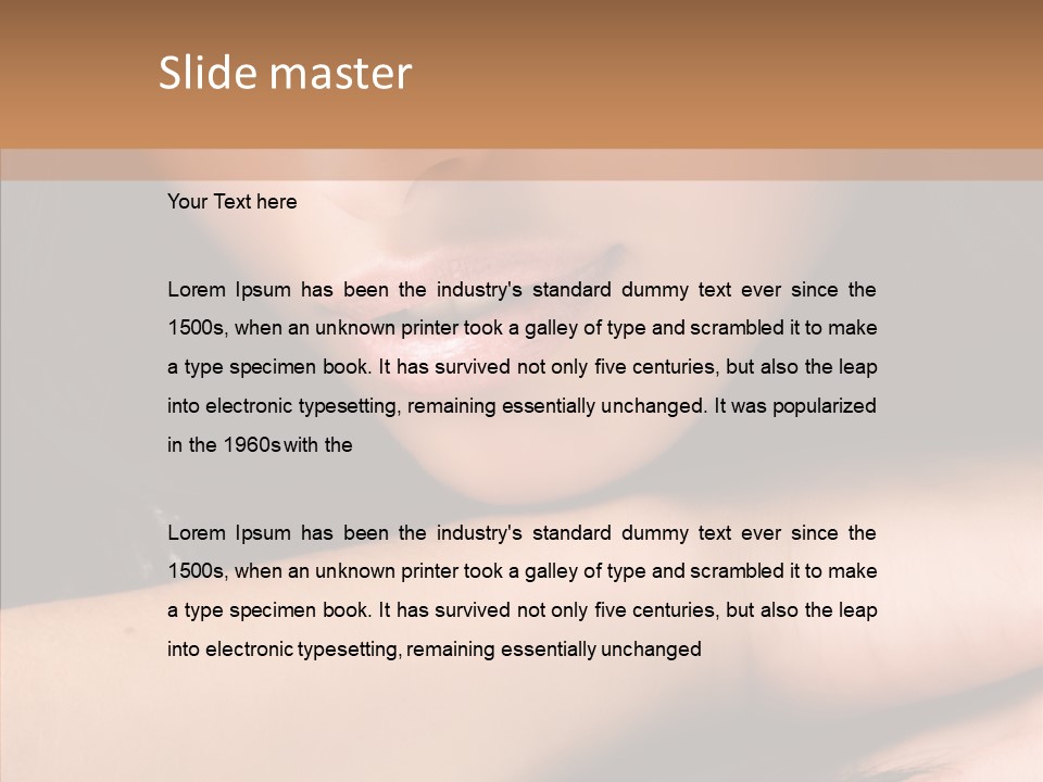 Posing Teenager Beauty PowerPoint Template