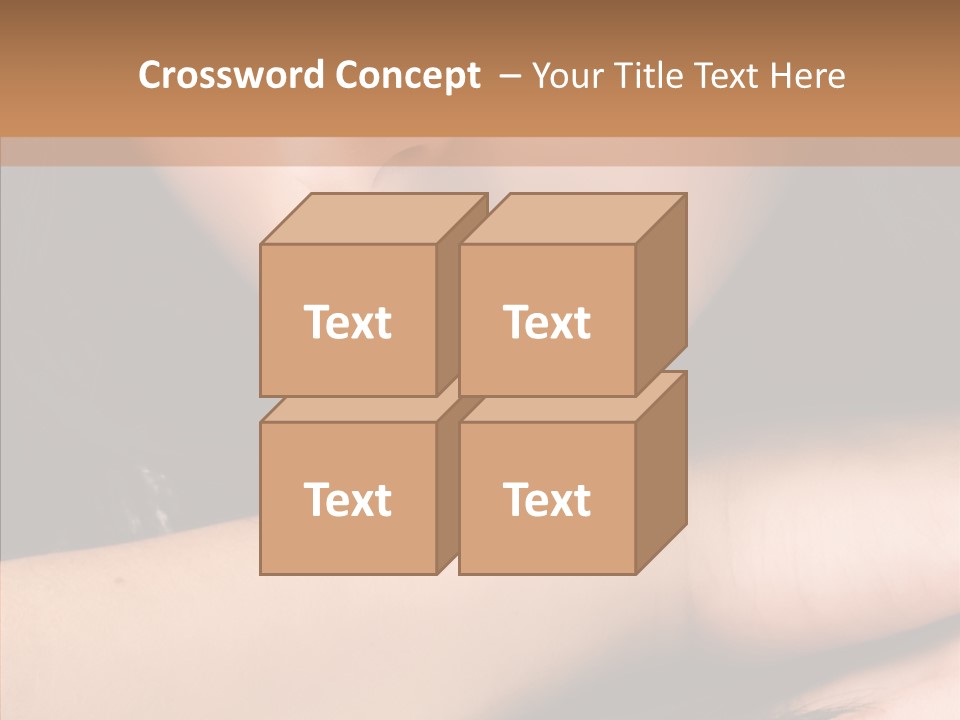 Posing Teenager Beauty PowerPoint Template