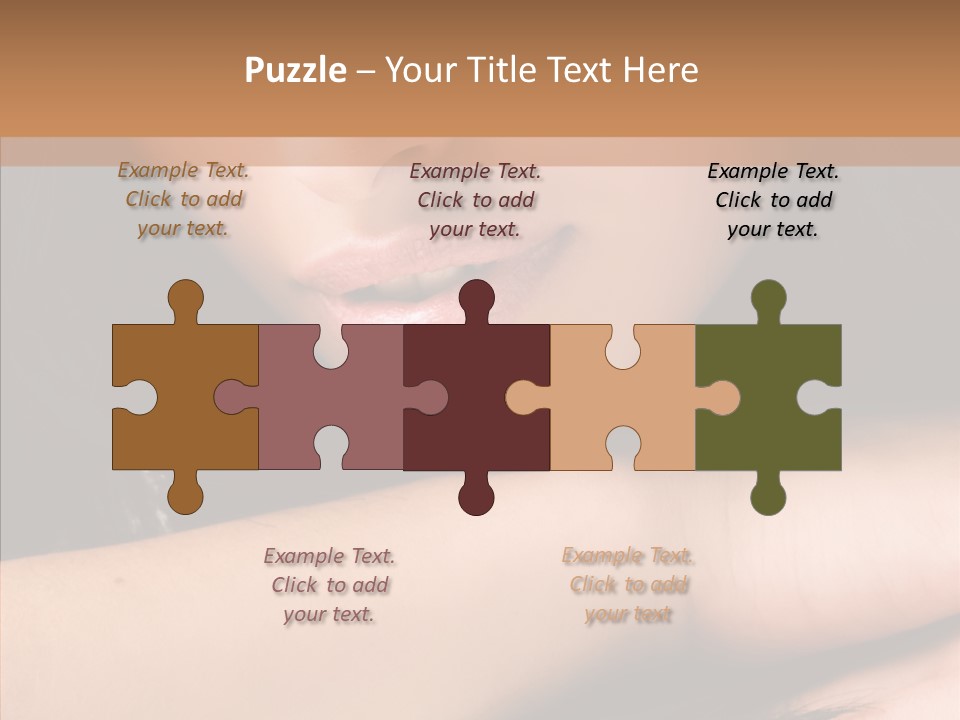 Posing Teenager Beauty PowerPoint Template