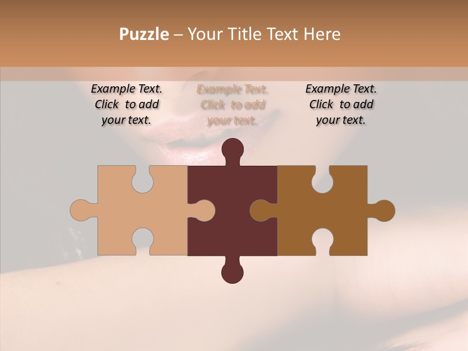 Posing Teenager Beauty PowerPoint Template