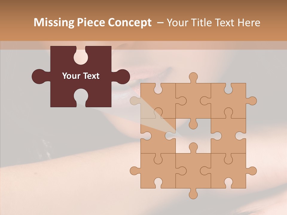 Posing Teenager Beauty PowerPoint Template