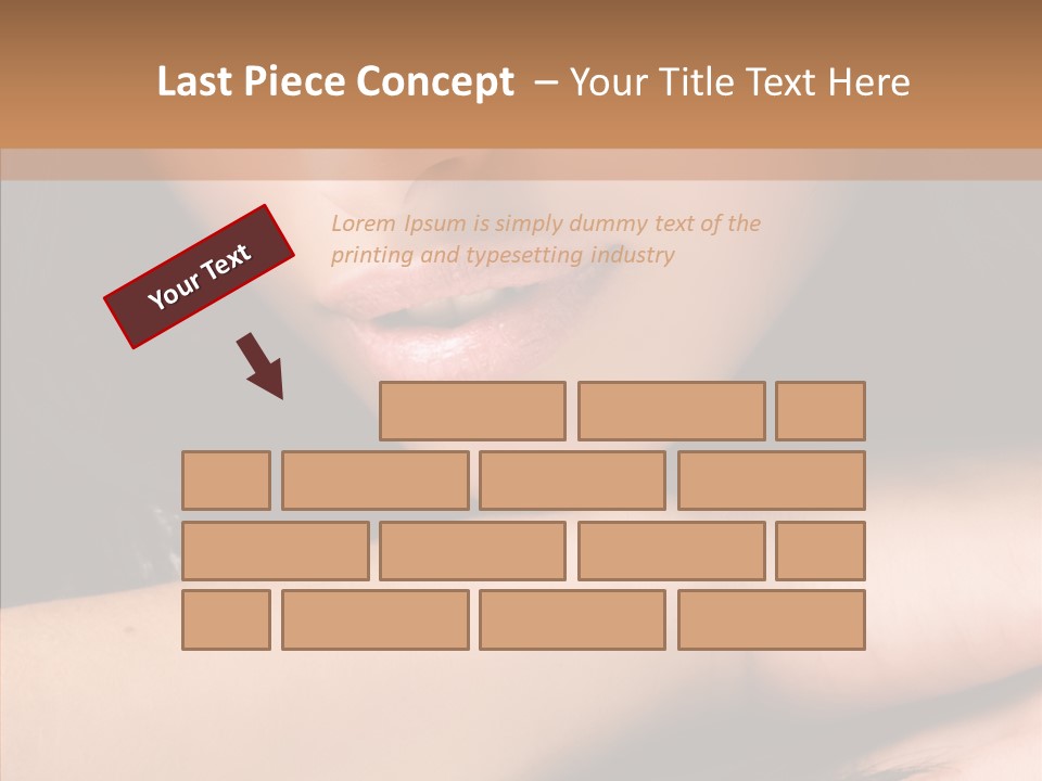 Posing Teenager Beauty PowerPoint Template