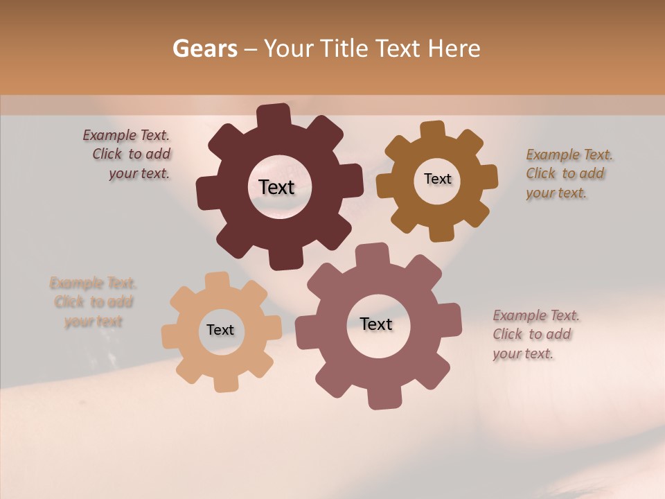 Posing Teenager Beauty PowerPoint Template