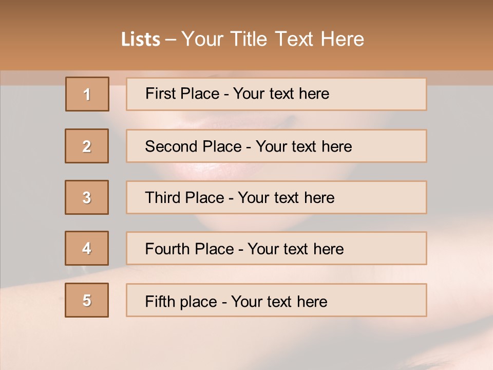 Posing Teenager Beauty PowerPoint Template