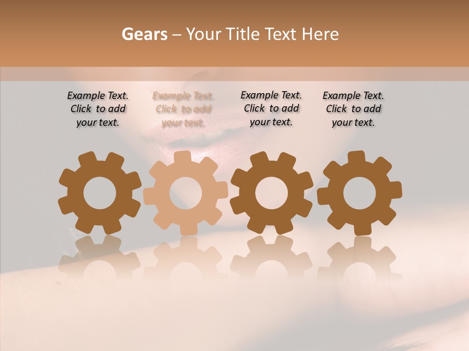 Posing Teenager Beauty PowerPoint Template