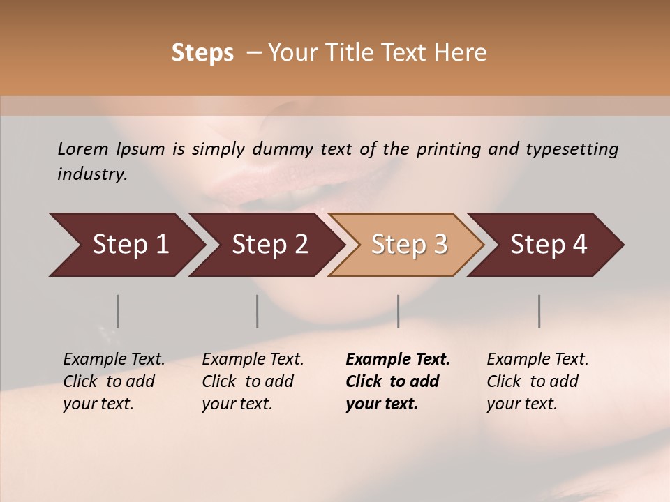 Posing Teenager Beauty PowerPoint Template