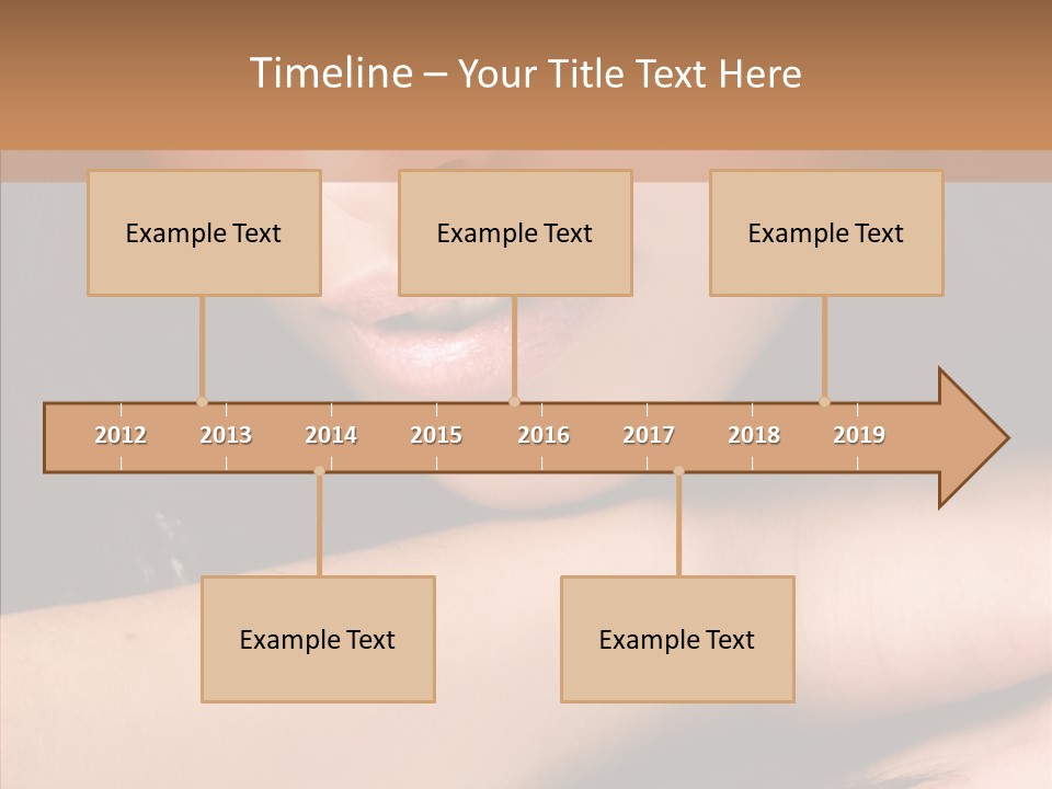 Posing Teenager Beauty PowerPoint Template