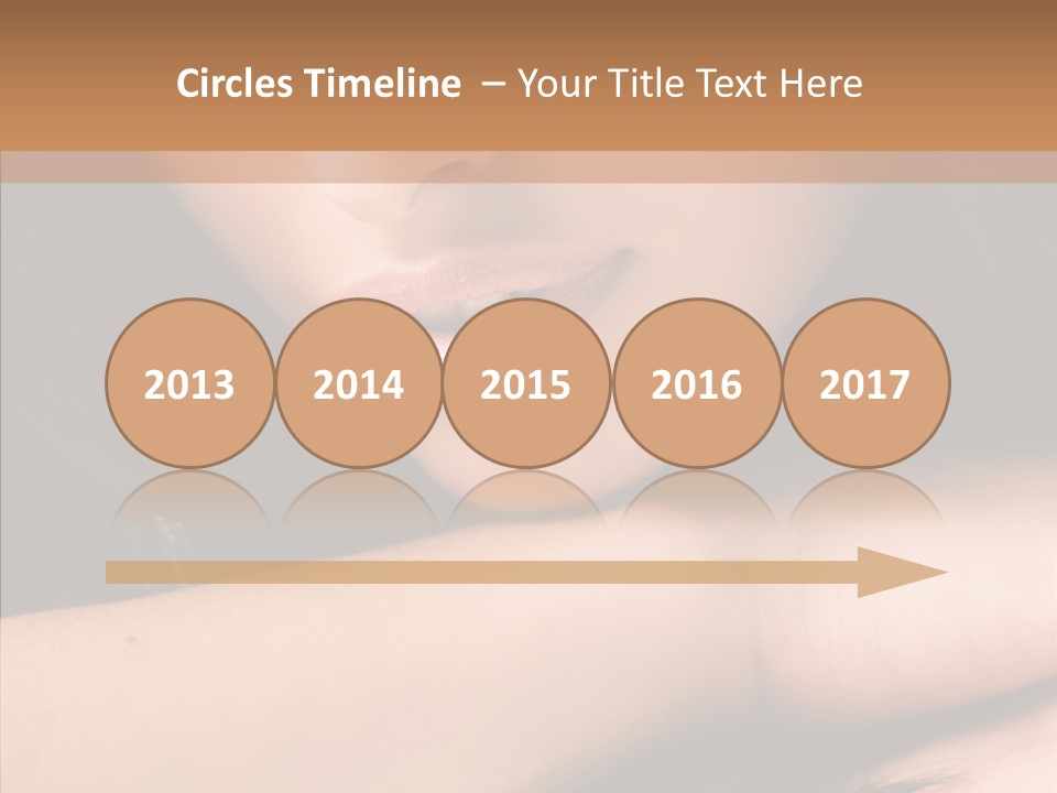 Posing Teenager Beauty PowerPoint Template