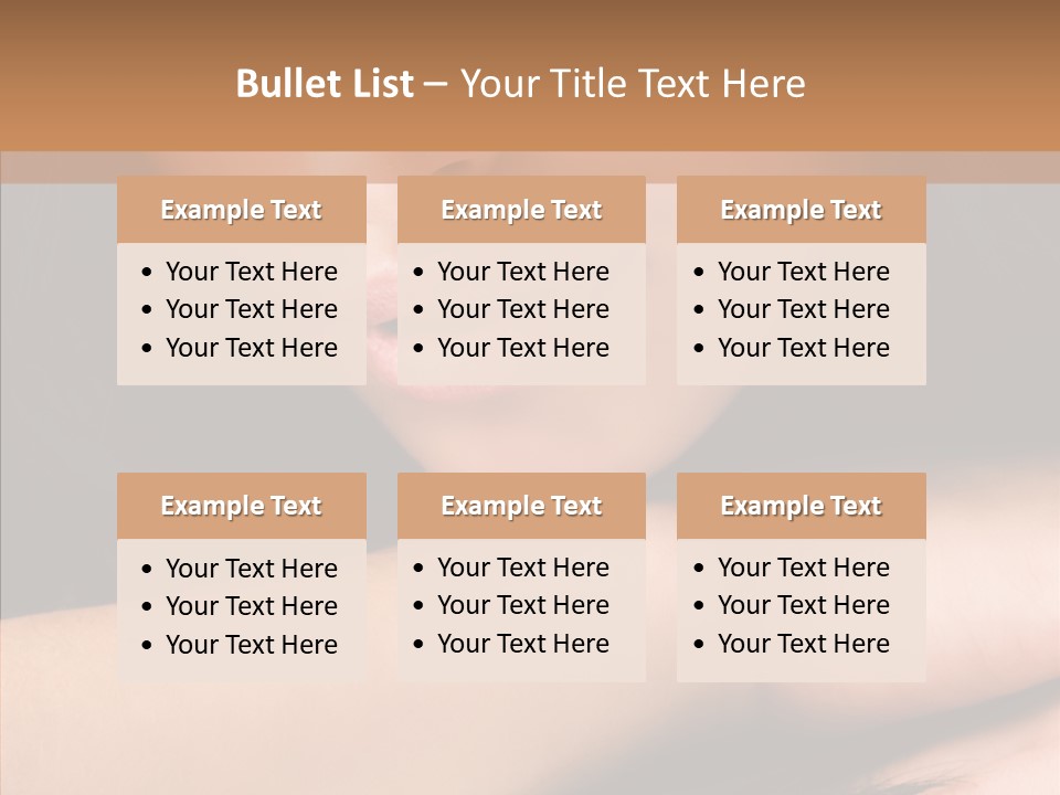 Posing Teenager Beauty PowerPoint Template