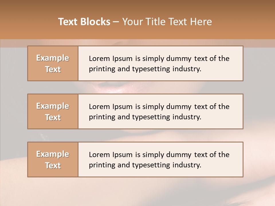 Posing Teenager Beauty PowerPoint Template