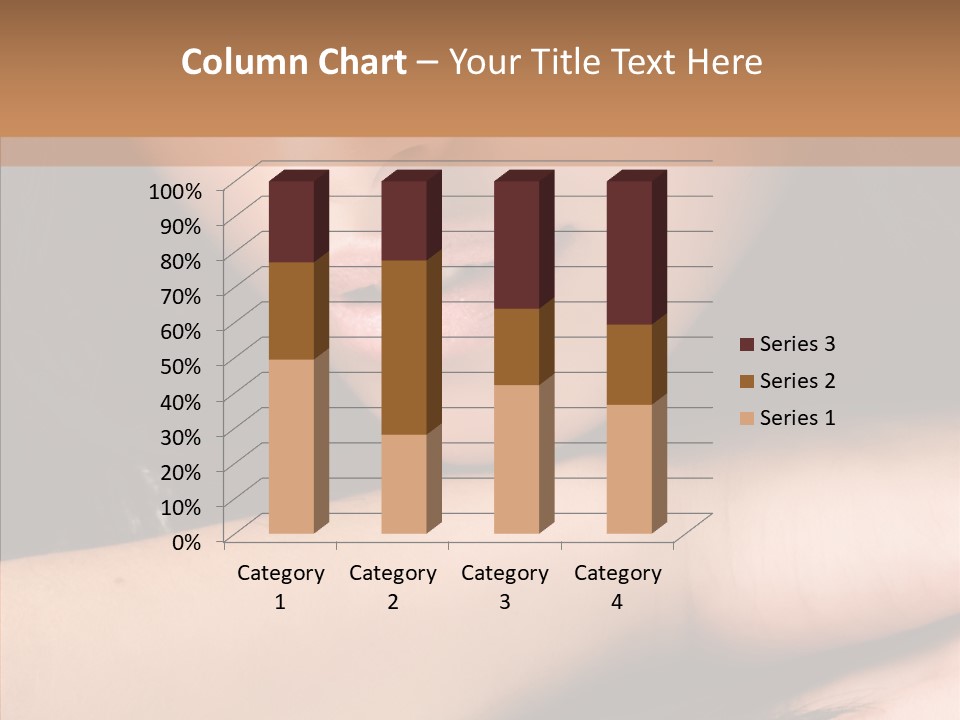 Posing Teenager Beauty PowerPoint Template