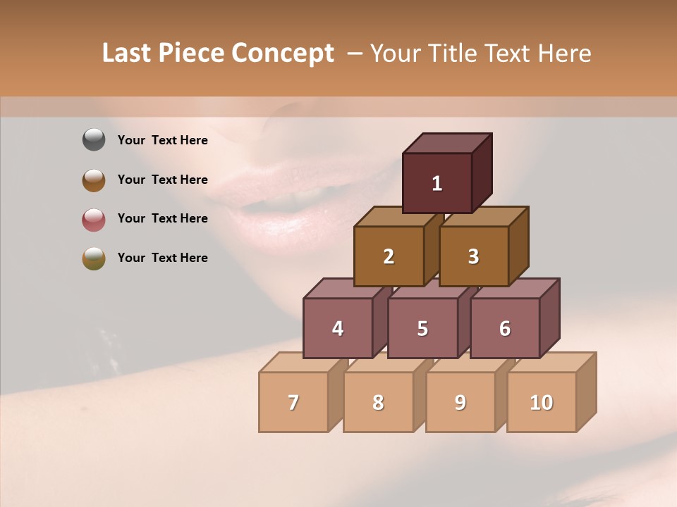 Posing Teenager Beauty PowerPoint Template