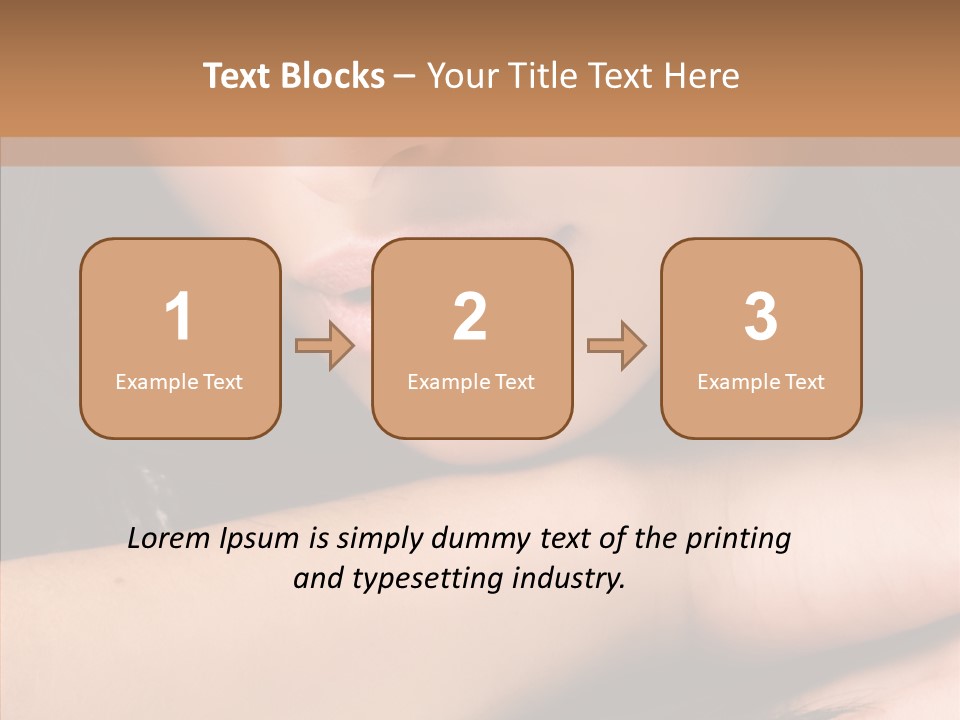 Posing Teenager Beauty PowerPoint Template