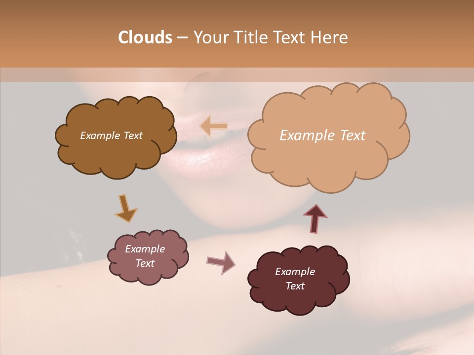 Posing Teenager Beauty PowerPoint Template