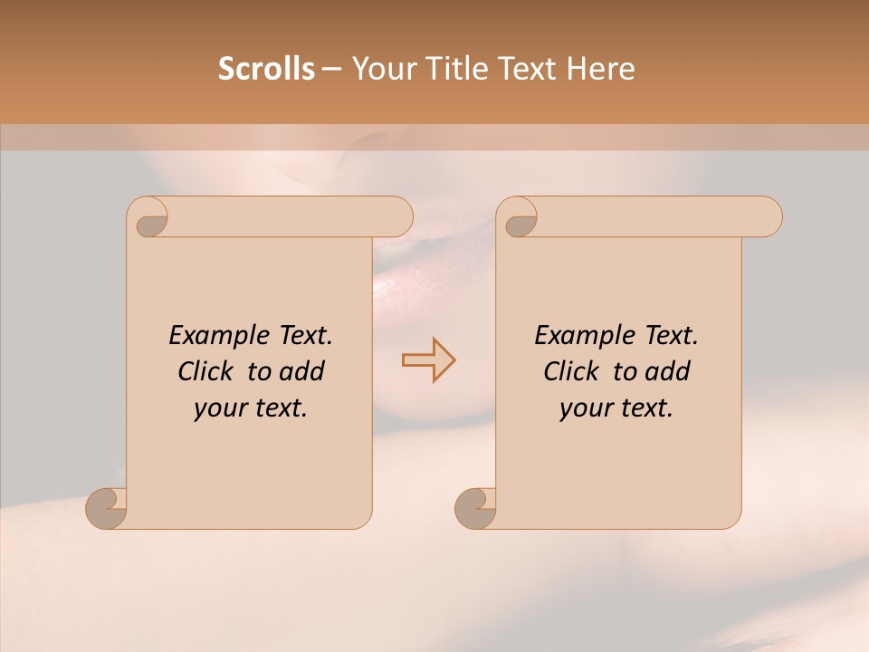 Posing Teenager Beauty PowerPoint Template
