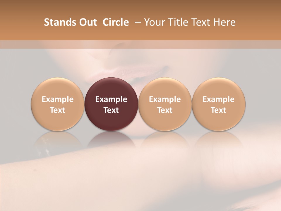 Posing Teenager Beauty PowerPoint Template