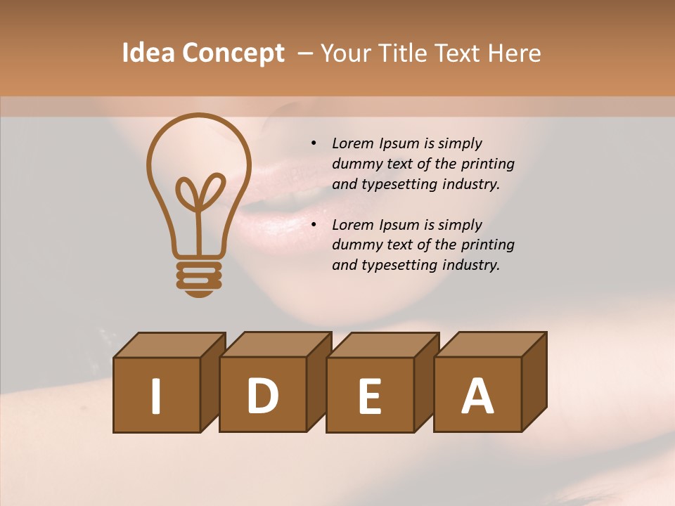 Posing Teenager Beauty PowerPoint Template