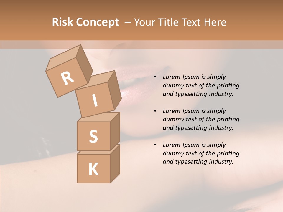 Posing Teenager Beauty PowerPoint Template