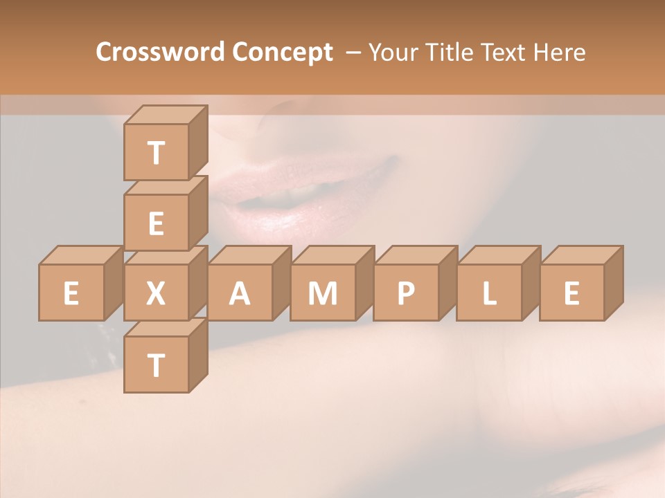 Posing Teenager Beauty PowerPoint Template