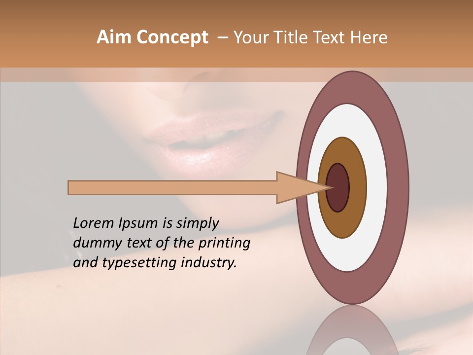 Posing Teenager Beauty PowerPoint Template