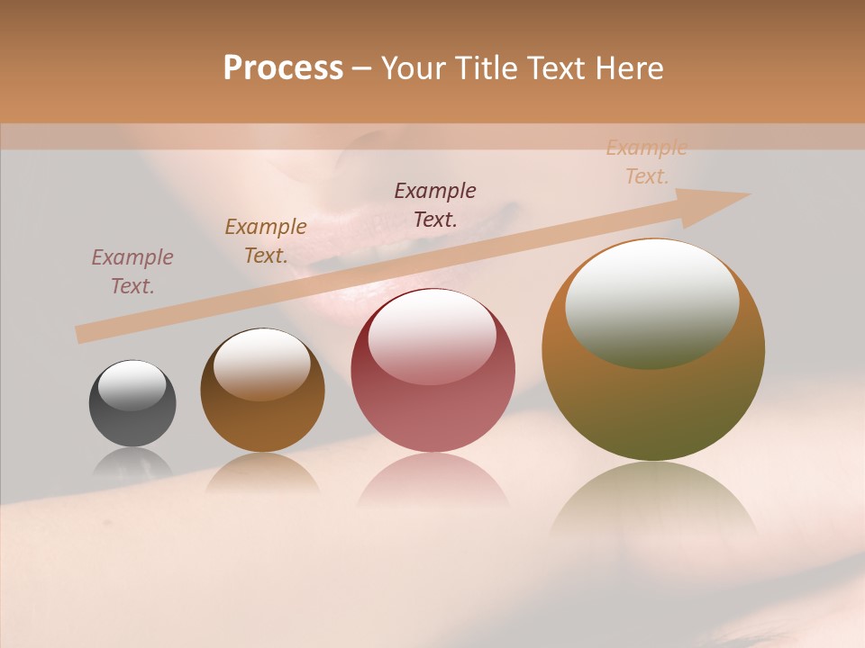 Posing Teenager Beauty PowerPoint Template