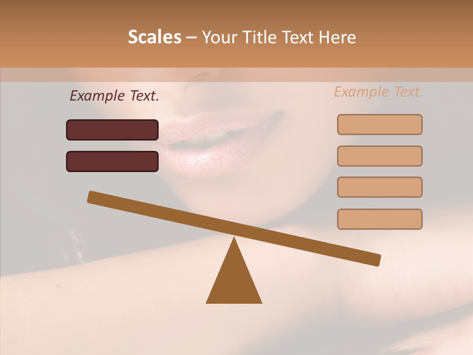 Posing Teenager Beauty PowerPoint Template