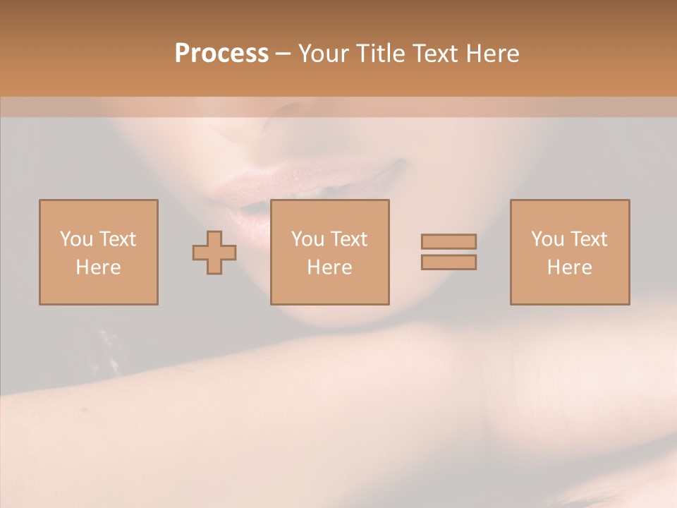 Posing Teenager Beauty PowerPoint Template