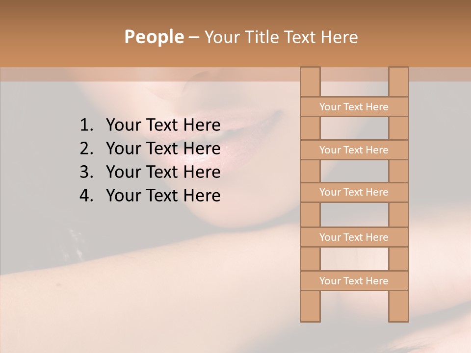 Posing Teenager Beauty PowerPoint Template