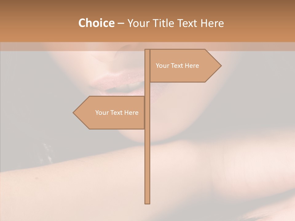 Posing Teenager Beauty PowerPoint Template